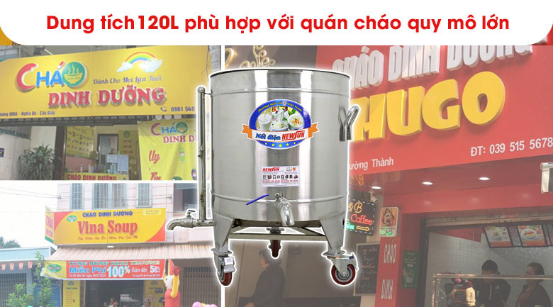 Phù hợp với các quán cháo, bếp ăn công nghiệp lớn