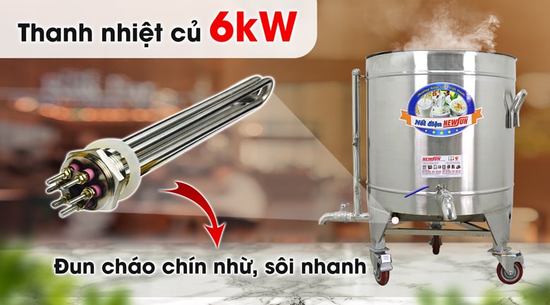 Thanh nhiệt củ công suất cao, thuận tiện thay lắp