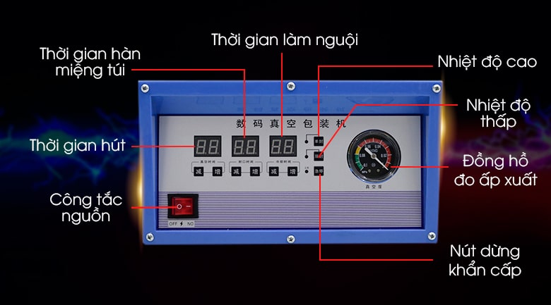 Bảng điều khiển máy hút chân không gạo HC-360S