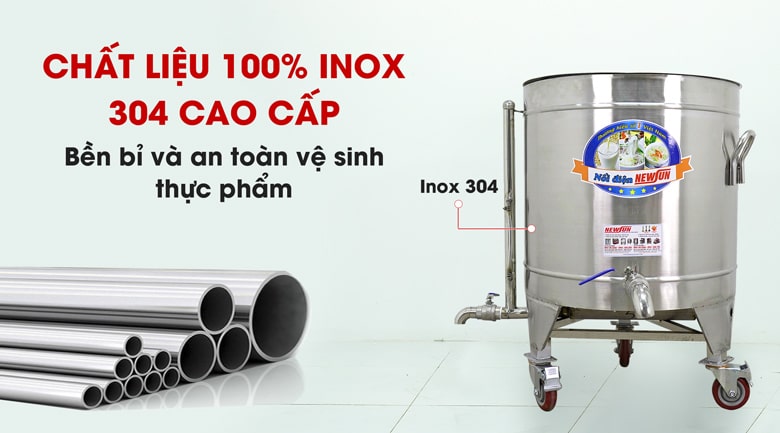 100% chất liệu inox 304 cao cấp 100% chất liệu inox 304 cao cấp