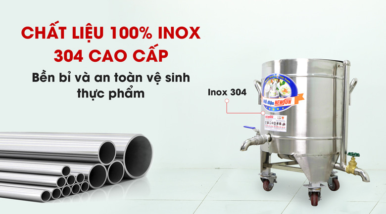100% chất liệu inox 304 cao cấp