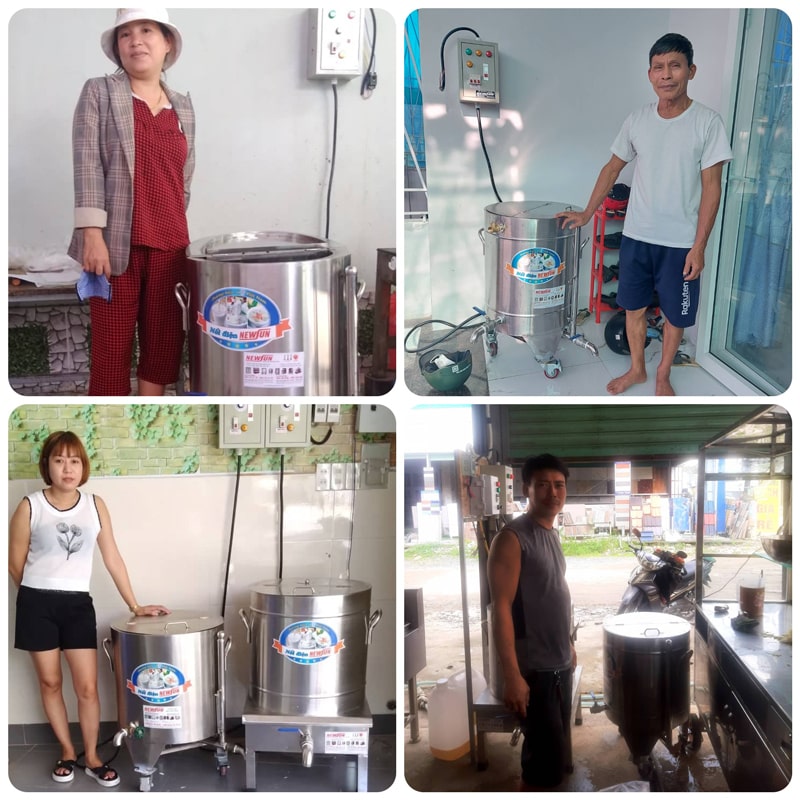 Khách hàng sử dụng nồi nấu cháo NEWSUN Khách hàng sử dụng nồi nấu cháo NEWSUN