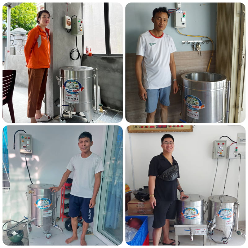 Khách hàng sử dụng nồi nấu cháo NEWSUN