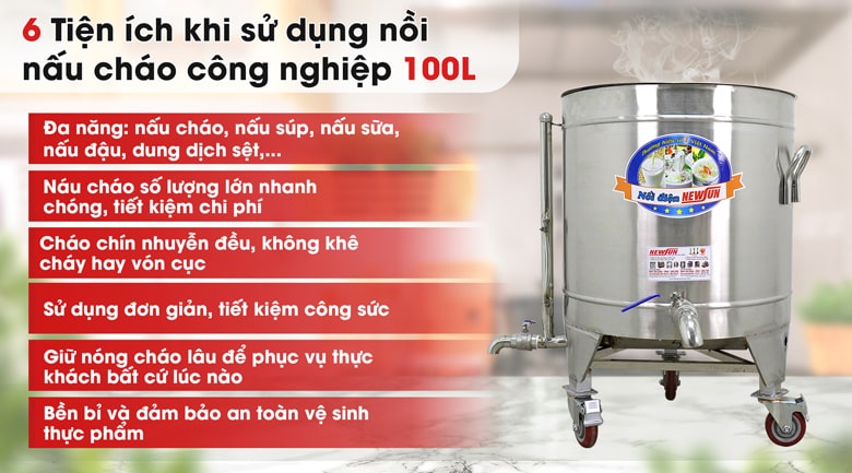Lợi ích khi sử dụng nồi nấu cháo công nghiệp 100 lít Lợi ích khi sử dụng nồi nấu cháo công nghiệp 100 lít