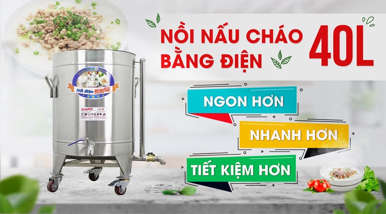 Nồi nấu cháo công nghiệp 40 lít NEWSUN