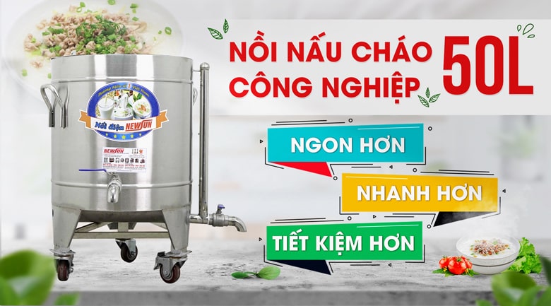 Nồi nấu cháo công nghiệp 50 lít NEWSUN Nồi nấu cháo công nghiệp 50 lít NEWSUN