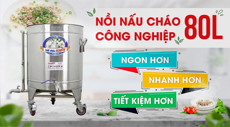 Nồi nấu cháo công nghiệp 80 lít NEWSUN