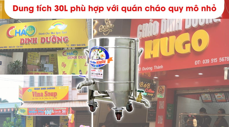 Phù hợp với các quán cháo nhỏ
