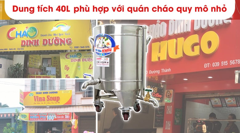 Phù hợp với các quán cháo nhỏ