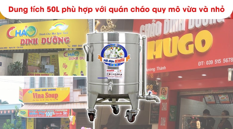 Phù hợp với các quán cháo vừa và nhỏ Phù hợp với các quán cháo vừa và nhỏ