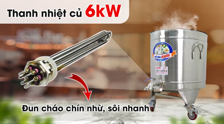 Thanh nhiệt củ công suất cao, thuận tiện thay lắp