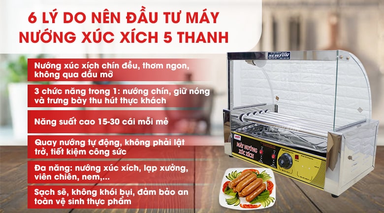 Lợi ích của máy nướng xúc xích 5 thanh Lợi ích của máy nướng xúc xích 5 thanh