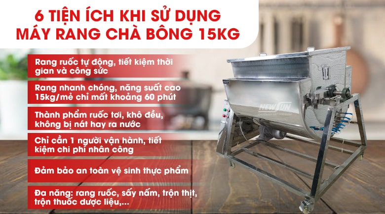 Tiện ích khi sử dụng máy rang chà bông 15kg Tiện ích khi sử dụng máy rang chà bông 15kg