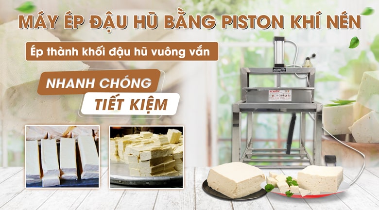 Máy ép đậu hũ Việt Nam bằng khí nén 