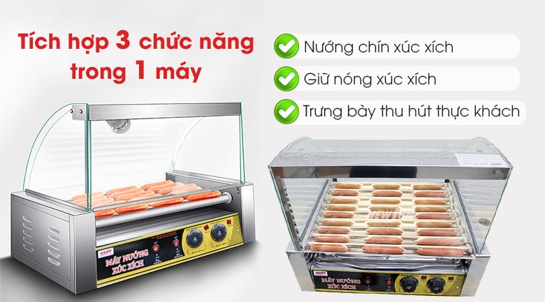Tích hợp 3 trong 1: nướng, giữ nóng và trưng bày 