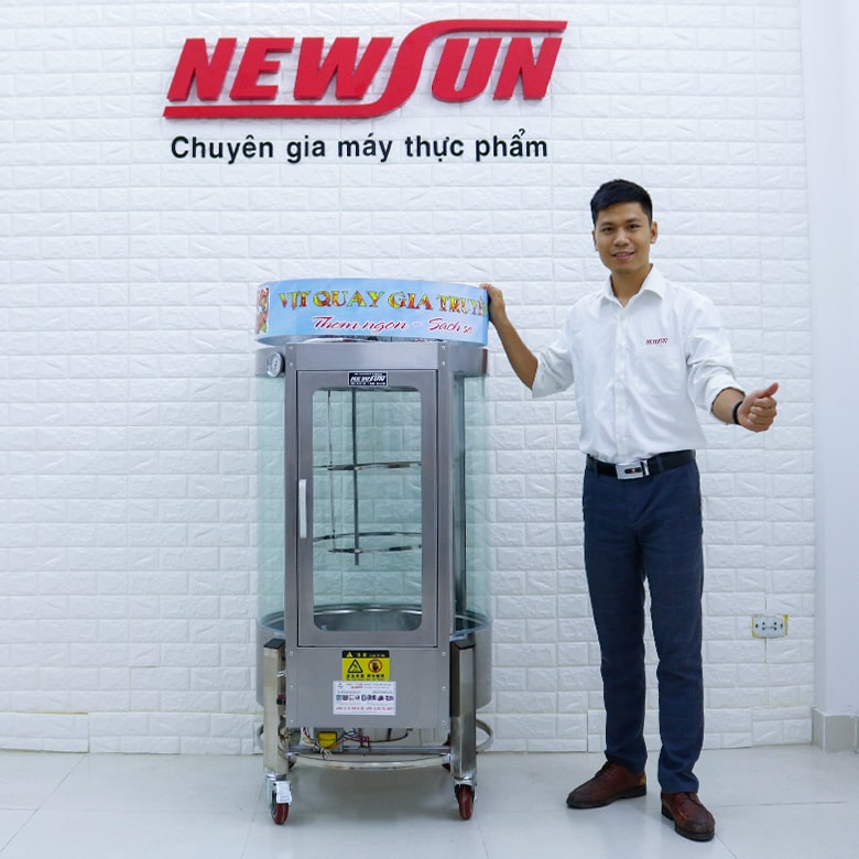 Lò quay gà vịt 680 than gas xoay NEWSUN Lò quay gà vịt 680 than gas xoay NEWSUN