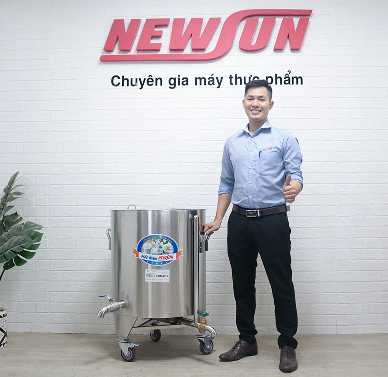 Thực tế nồi nấu cháo 100 lít NEWSUN
