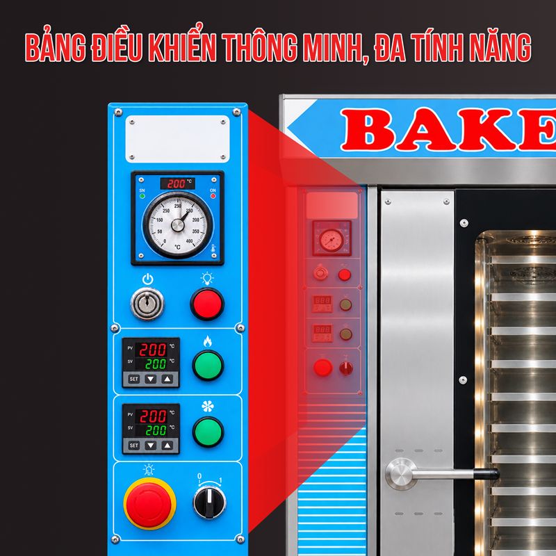 Nướng bánh với bảng điều khiển thông minh
