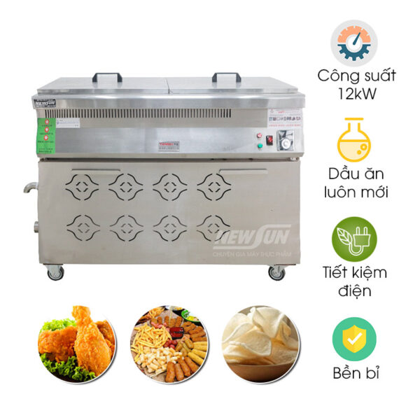 Bếp chiên tách dầu 100L dùng điện