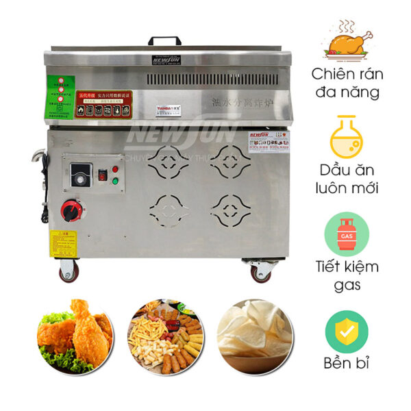 Bếp chiên tách dầu 35L dùng gas