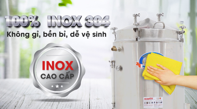 Chất liệu 100% inox 304 cao cấp Chất liệu 100% inox 304 cao cấp