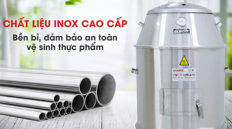 Đảm bảo vệ sinh, bền bỉ nhờ sử dụng inox chất lượng cao
