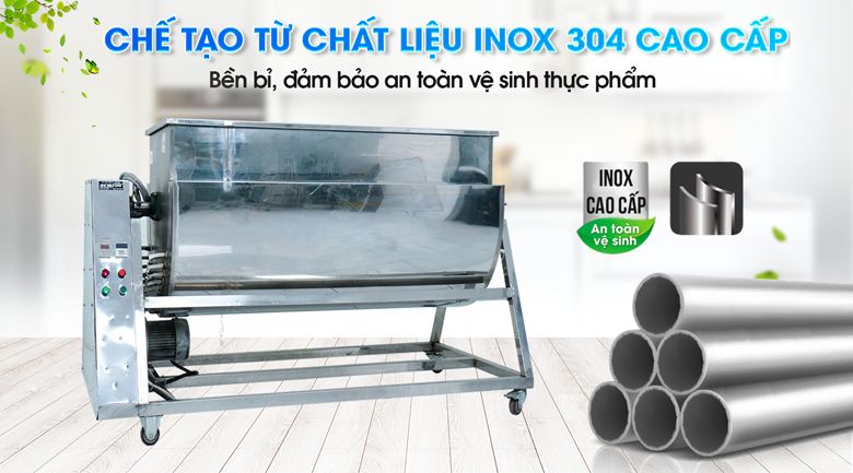 Hình dáng gọn gàng với chất liệu inox 304 cao cấp, bền bỉ, an toàn