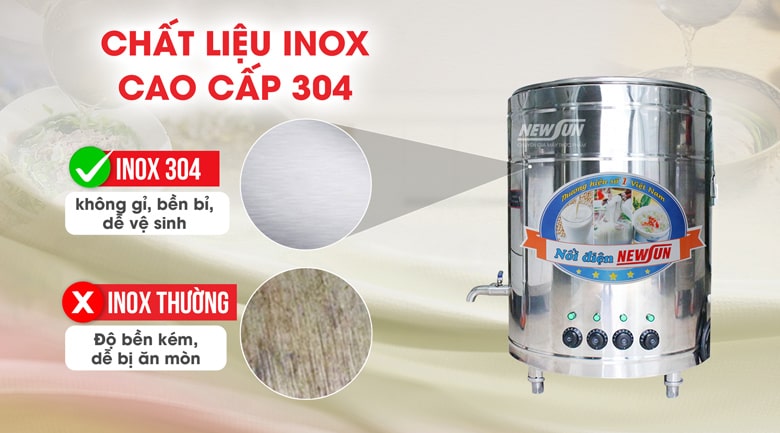 chất liệu inox 304 cao cấp