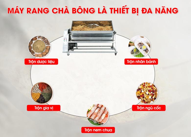 Máy rang chà bông là thiết bị đa năng