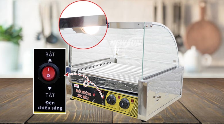 Trang bị đèn chiếu sáng với công tắc hoạt động riêng