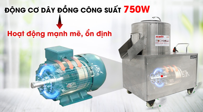 Máy vận hành với công suất 750W Máy vận hành với công suất 750W