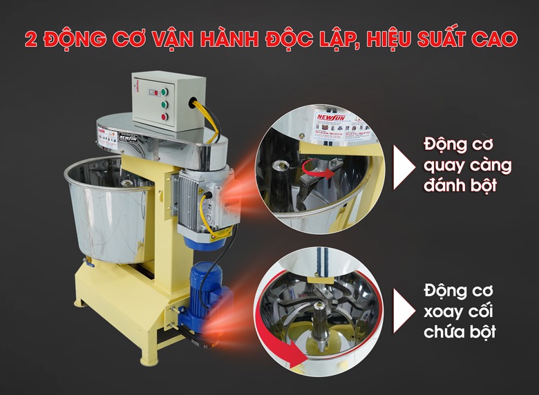 Máy trang bị 2 động cơ vận hành độc lập, hiệu suất cao Máy trang bị 2 động cơ vận hành độc lập, hiệu suất cao