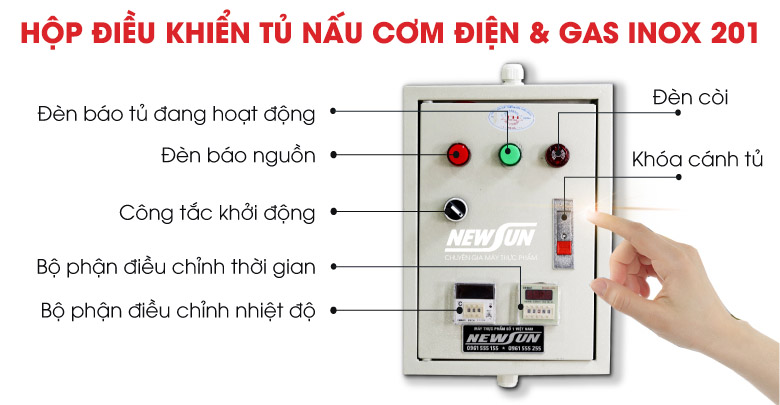 Hộp điện điều khiển tủ nấu cơm điện gas