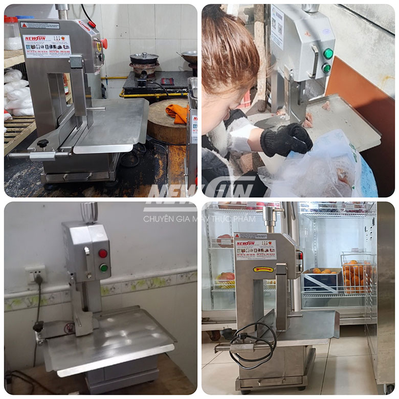 Khách hàng sử dụng máy cưa xương vỏ inox W120A NEWSUN