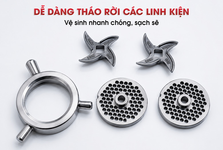 Có thể tháo rời các bộ phận để dễ dàng vệ sinh