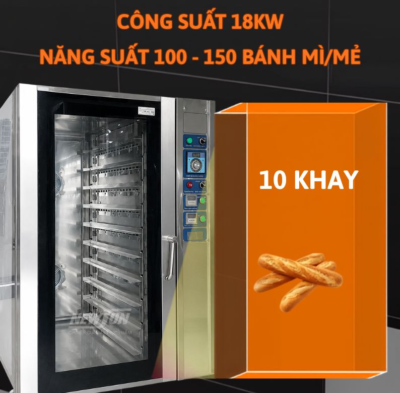 Công suất cao giúp nướng bánh trong thời gian ngắn