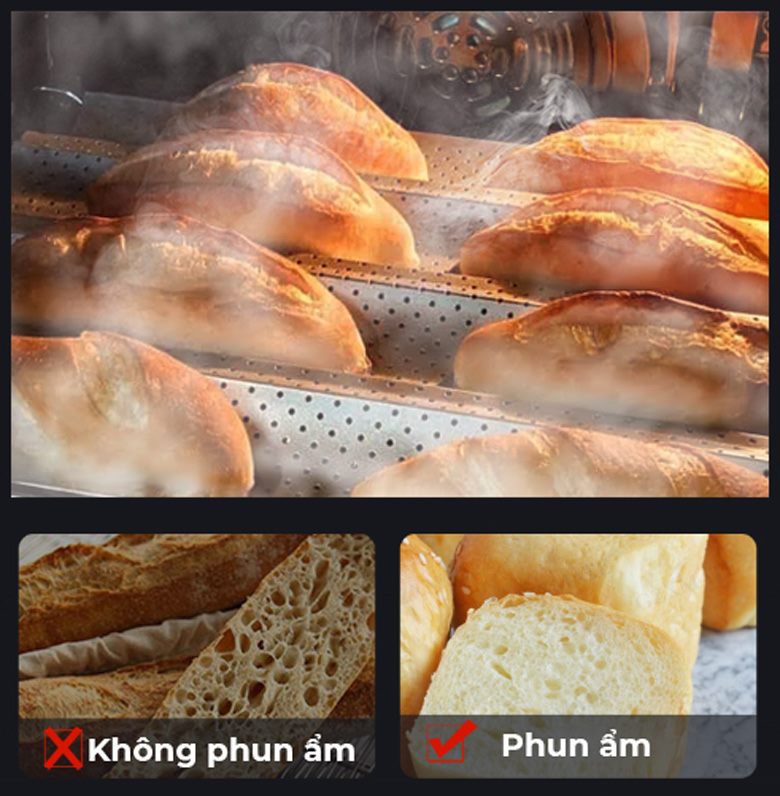Hệ thống phun sương tự động, nướng bánh mì bông xốp Hệ thống phun sương tự động, nướng bánh mì bông xốp
