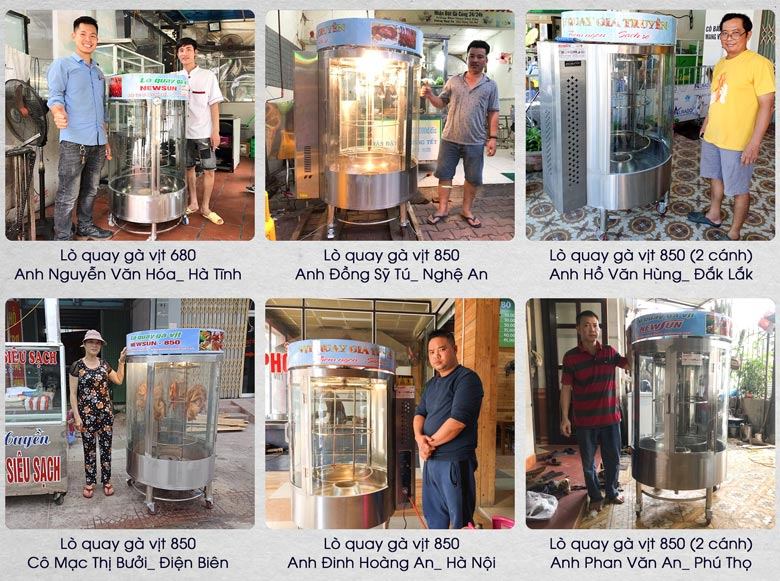Khách hàng sử dụng lò quay gà vịt NEWSUN Khách hàng sử dụng lò quay gà vịt NEWSUN