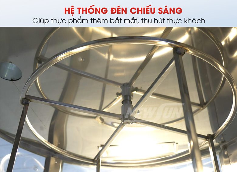Hệ thống đèn chiếu sáng, giữ nóng hiệu quả, tăng tính thẩm mỹ
