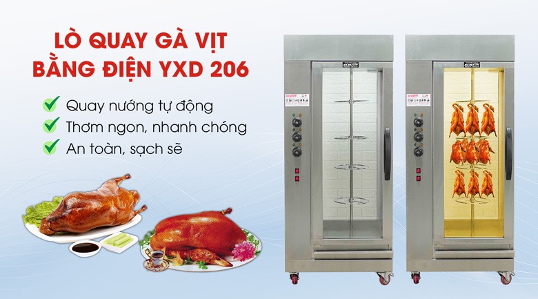 Lò quay vịt bằng điện YXD 206 Lò quay vịt bằng điện YXD 206