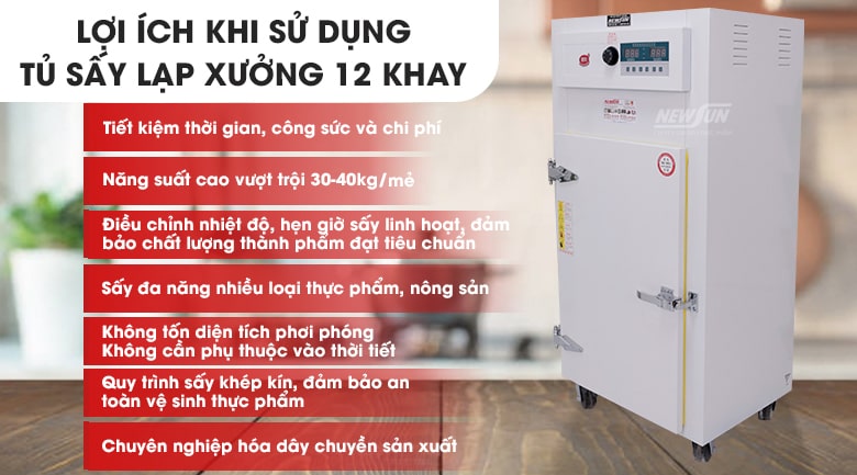 Lợi ích khi sử dụng tủ sấy lạp xưởng 12 khay Lợi ích khi sử dụng tủ sấy lạp xưởng 12 khay