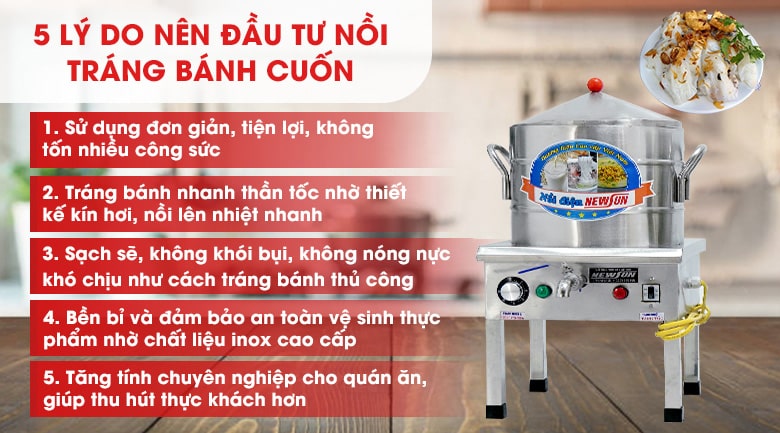 Lợi ích khi sử dụng nồi tráng bánh cuốn Lợi ích khi sử dụng nồi tráng bánh cuốn