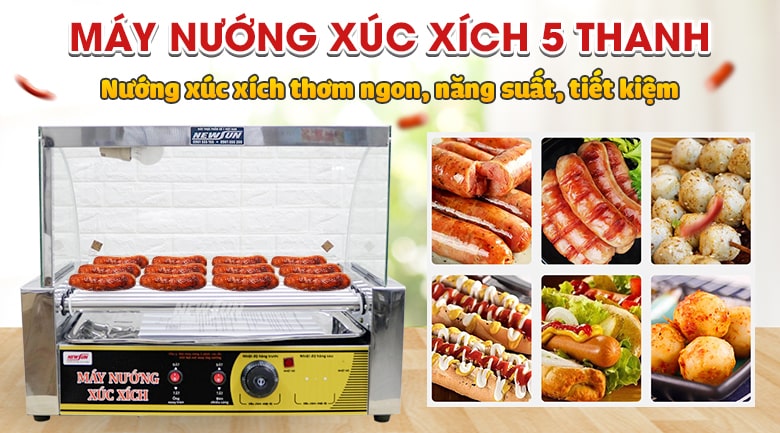Máy nướng xúc xích 5 thanh Máy nướng xúc xích 5 thanh