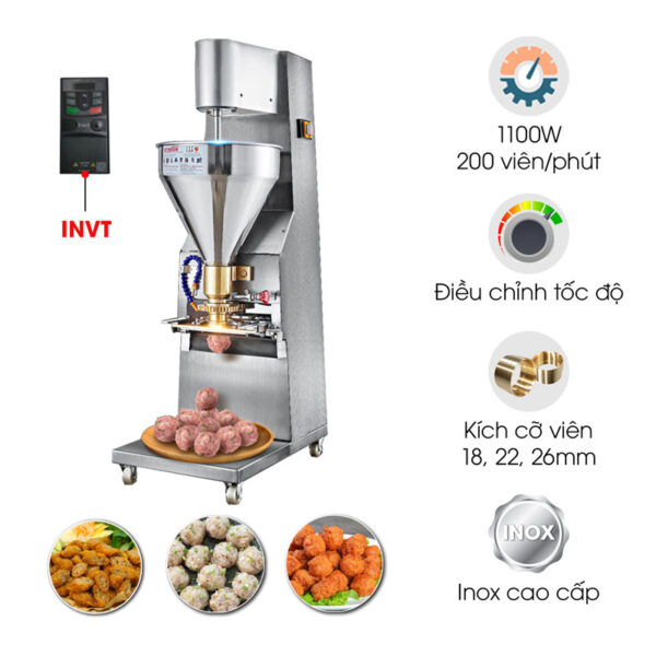 Máy tạo viên thịt biến tần điều chỉnh tốc độ
