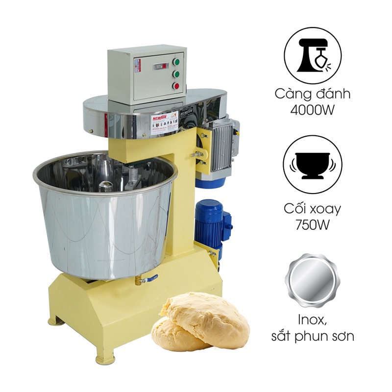 Máy trộn bột mì Việt Nam 20kg/mẻ (khung sắt phun sơn)