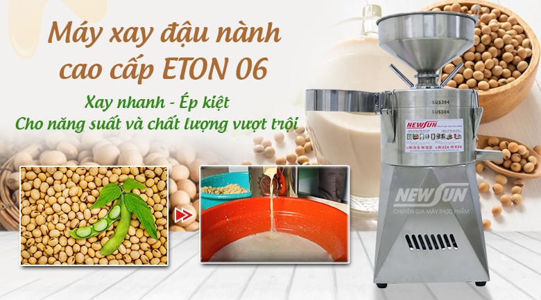 Máy xay đậu nành liên hoàn ETON-06 (50kg/h)