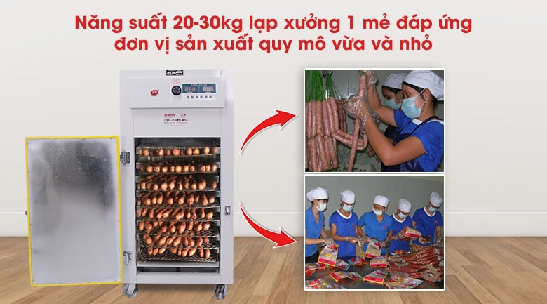 Tủ sấy 9 khay phù hợp cơ sở sản xuất vừa và nhỏ