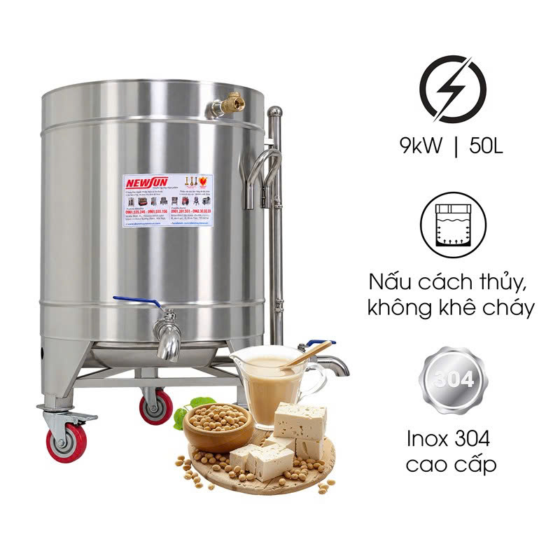 Nồi nấu đậu bằng điện 50L