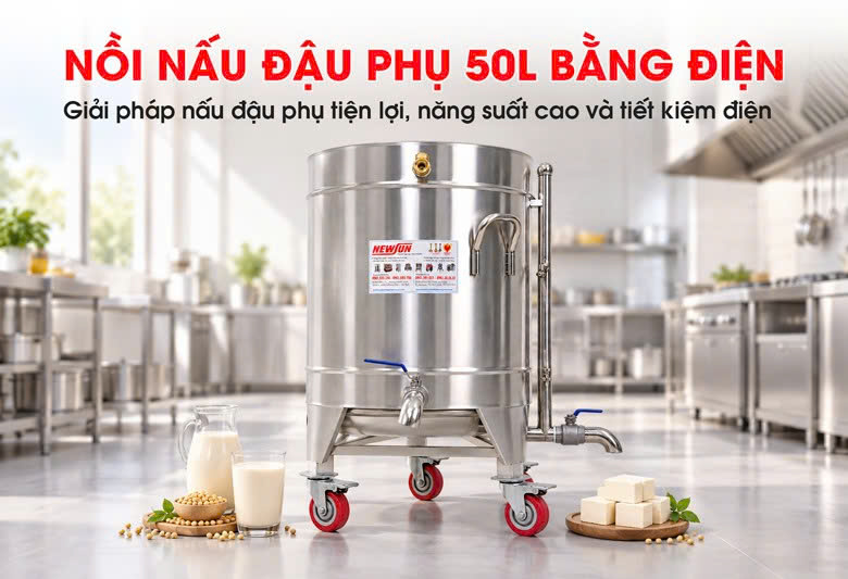 Nồi nấu đậu bằng điện 50L