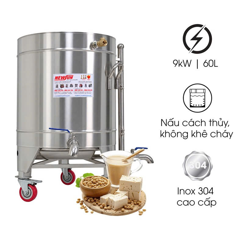 Nồi nấu đậu bằng điện 60L